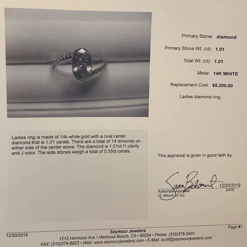 Estate antique unique diamond engagement ring - Picture 5 of 5